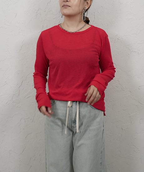 Sheer long sleeve T