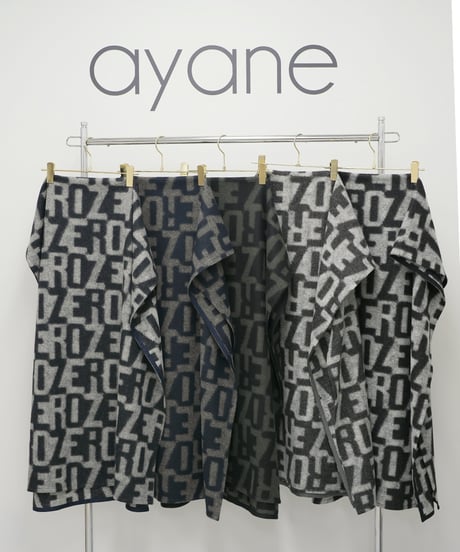 【ayane】　ご予約  インポート生地ロゴショール（数量限定）残り僅か！