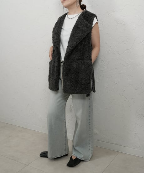 Curly boa vest