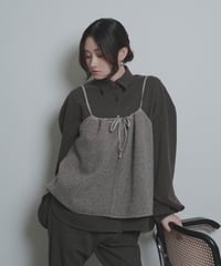 【CYAN tokyo】　ご予約  スライバーギャザーキャミ