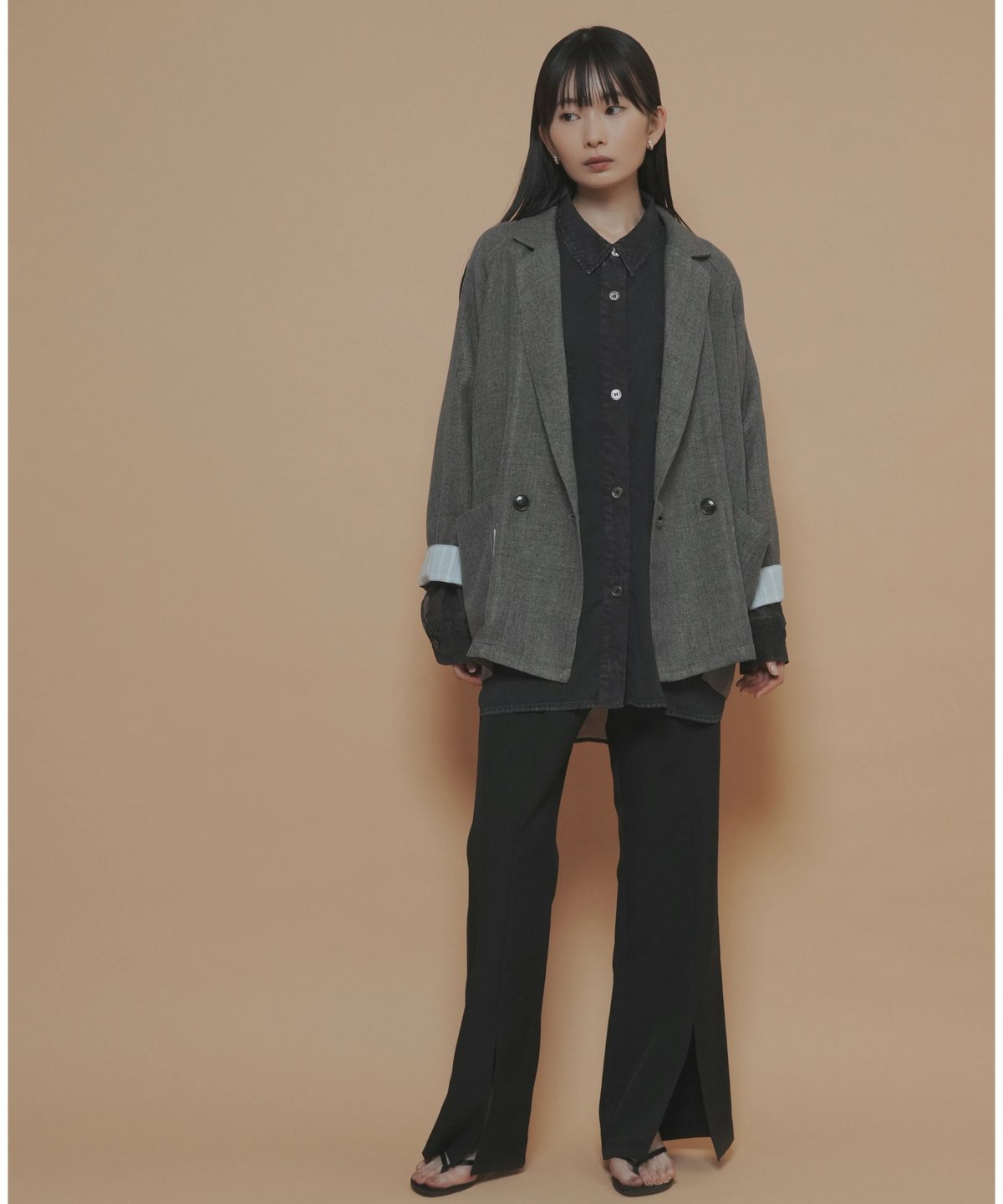 cyan_tokyo】 ご予約 リネンライクジャケット | select shop Liren