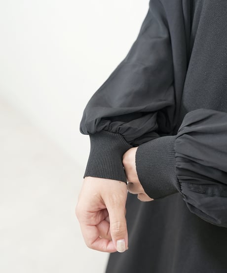 【Liren別注！低身長size】 Military　docking　knit one-piece