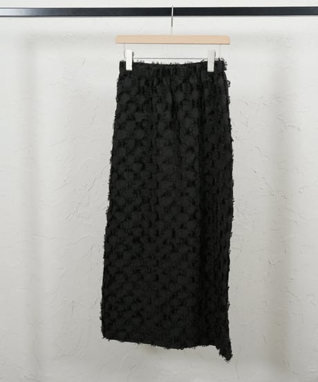 Fringe jacquard tight skirt