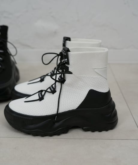 Mesh-knit High-Top Chunky Boots【ラスト1.2点】