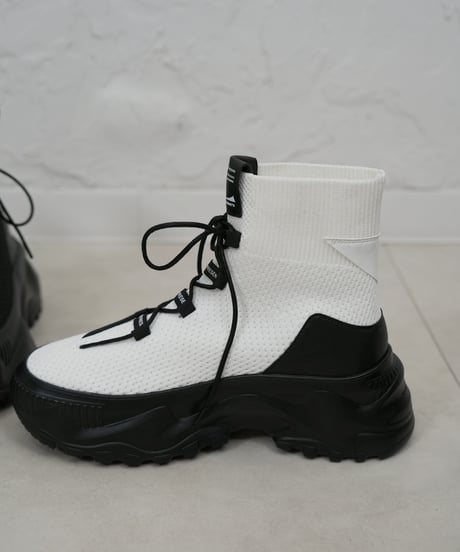 Mesh-knit High-Top Chunky Boots【ラスト1.2点】