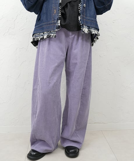 Corduroy curve pants