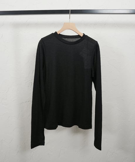 See-through jacquard　longsleeve Tshirt