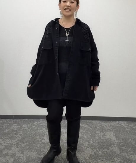 【CYAN tokyo】　ご予約  "Liren別注カラー"刺繍オーバーシャツブルゾン