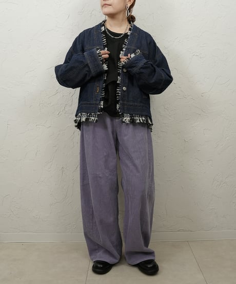 Tweed docking denim Jacket