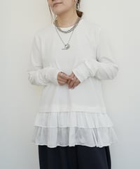 【CYAN tokyo】　ご予約  "Liren別注カラー"レイヤーギャザーヘムTOPS