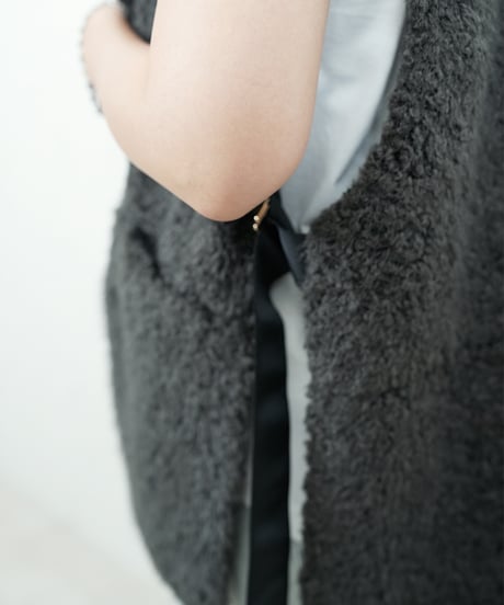 Curly boa vest