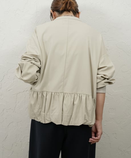 Gather balloon shirt