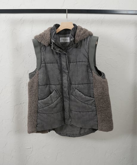 Denim×Boa padding　vest