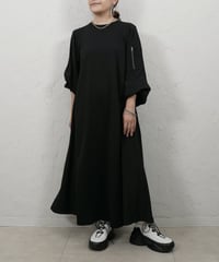 【Liren別注！低身長size】 Military　docking　knit one-piece