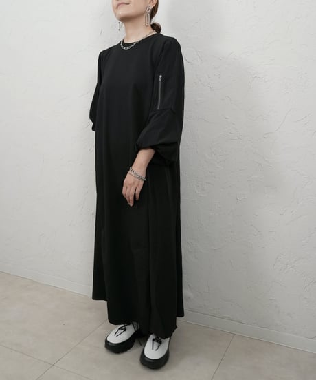【Liren別注！低身長size】 Military　docking　knit one-piece