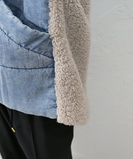 Denim×Boa padding　vest