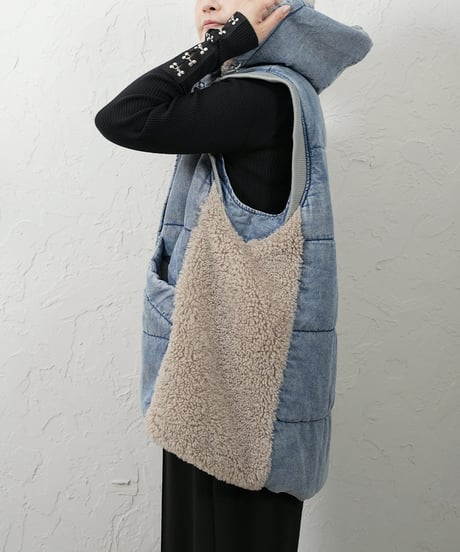 Denim×Boa padding　vest