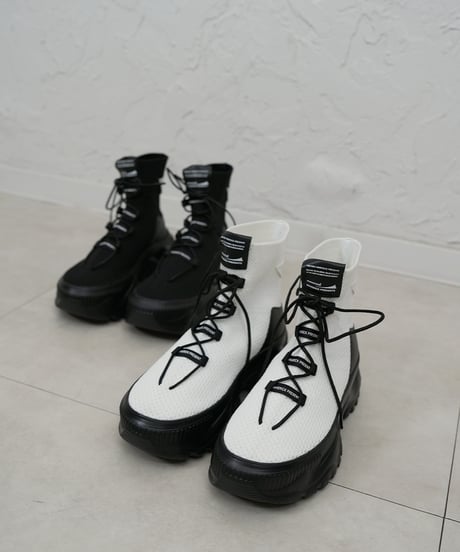 Mesh-knit High-Top Chunky Boots【ラスト1.2点】