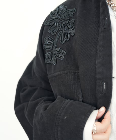 【CYAN tokyo】　ご予約  "Liren別注カラー"刺繍オーバーシャツブルゾン