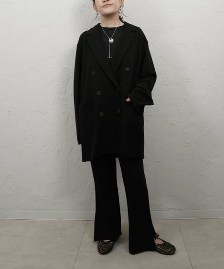Soft rib long light Jacket