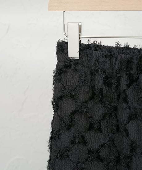 Fringe jacquard tight skirt