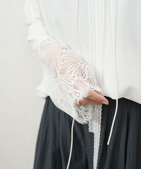 Sheer TEE　カフスレース　付属リボン付き　残り僅か！