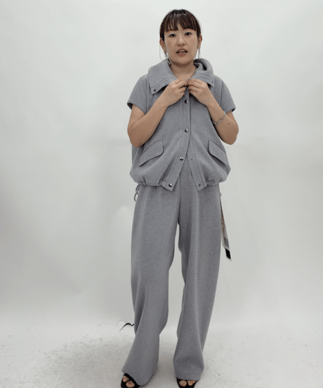 【cafune】　ご予約  melton jersey relax carve pants