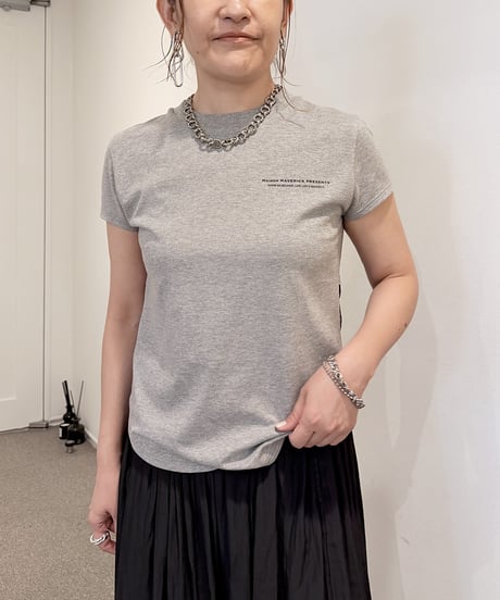 【MAISON MAVERICK】　ご予約  Back Ribbon Lace Panel T-Shirt