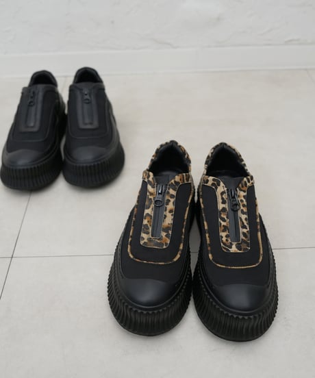 Cow leather　ZIP sneakers【ラスト1点】