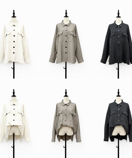 【siro de labonete】　ご予約  herringbone shirt jacket