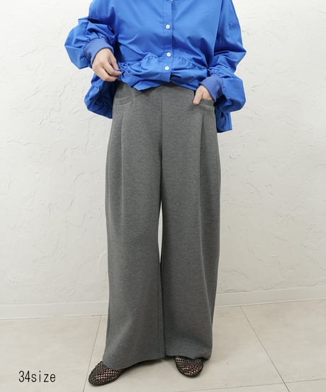 【CYAN tokyo×Liren別注】低身長size！Square pocket fleece wide pants