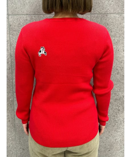 【ROSIEE】　ご予約 数量限定前後ワッペン風刺繍Knit