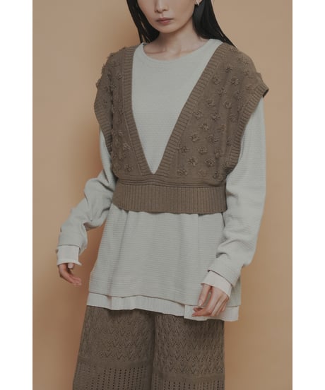 【cyan_tokyo】　ご予約 モザイクジャガードL/S TOPS