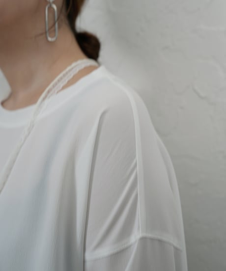 Sheer TEE　カフスレース　付属リボン付き　残り僅か！