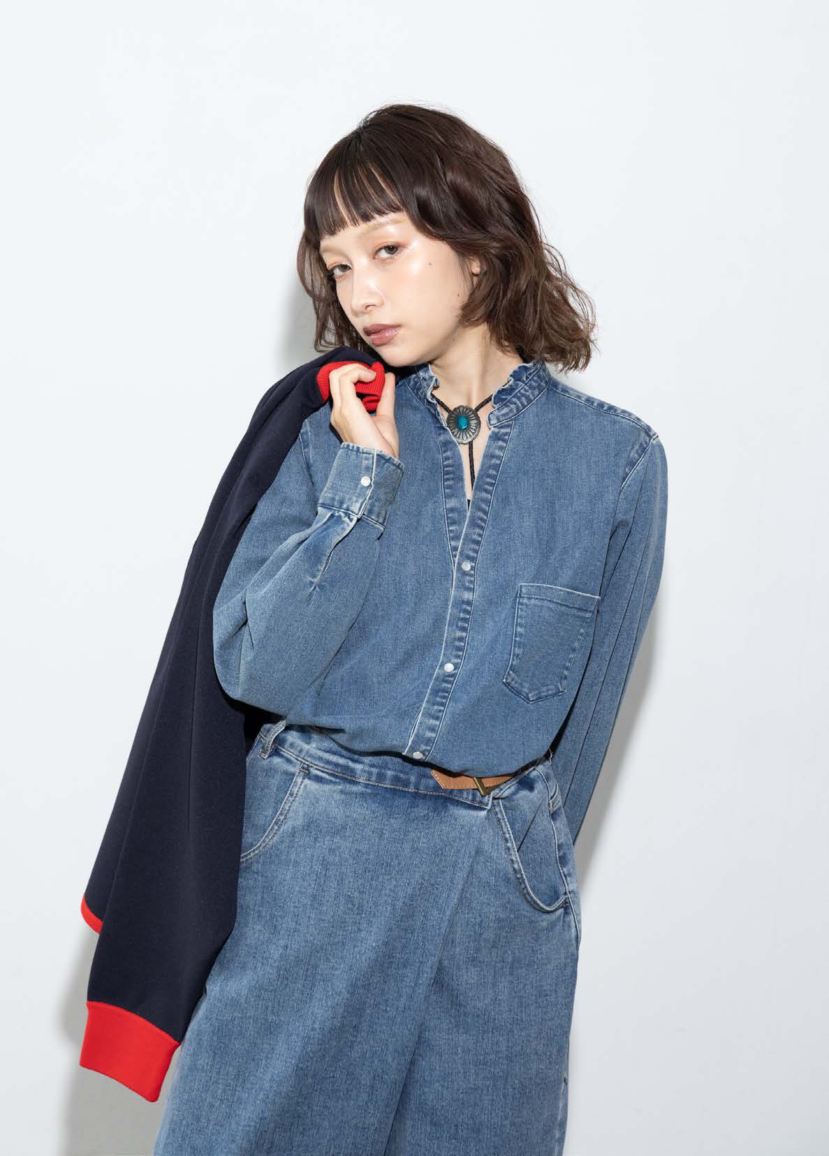MARGAUX VINTAGE】 ご予約 ライトオンスデニムフリルシャツ | select 