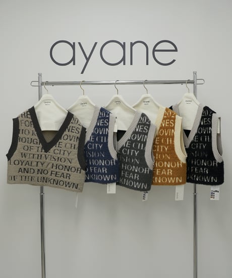 【ayane】　ご予約  ロゴニットベスト