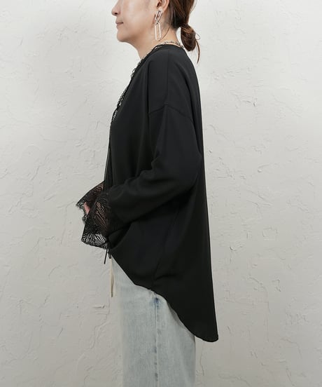 Sheer TEE　カフスレース　付属リボン付き　残り僅か！