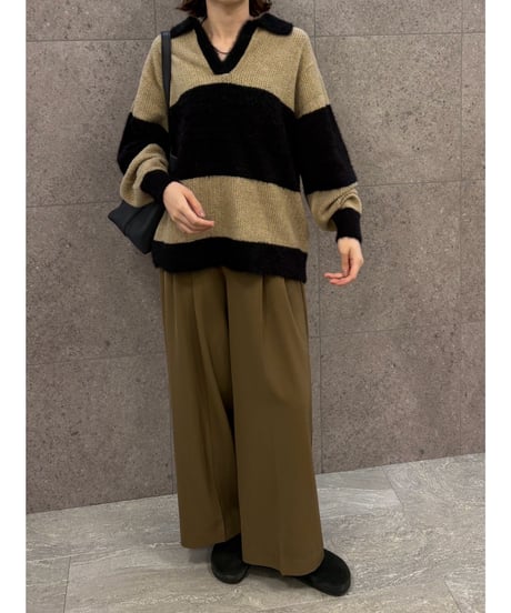【ROSIEE】　ご予約 数量限定フェザーMIXボーダーKnit