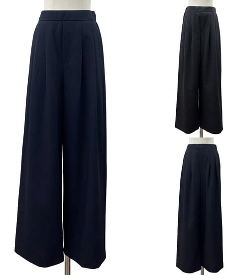【siro delabonte】　ご予約 Stripe tuck straight pants