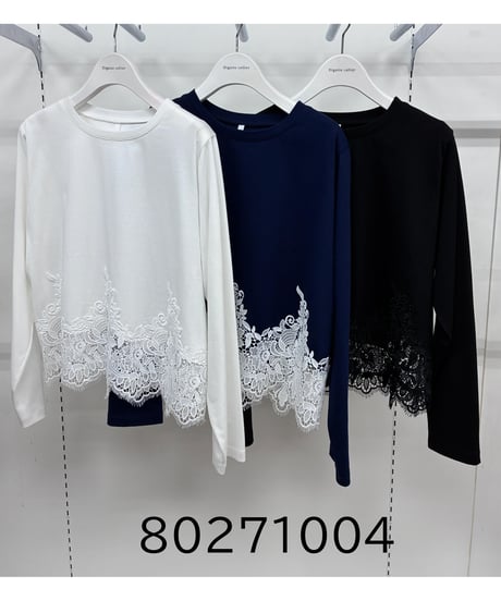 【Dignite Collier】　ご予約 裾レースTシャツ