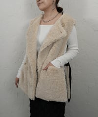 Curly boa vest