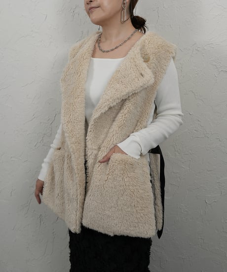 Curly boa vest