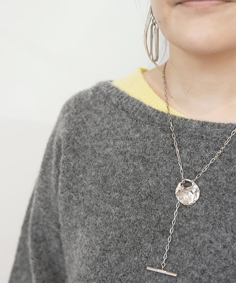 【cafune】　ご予約  asymmetry bicolor knit pullover