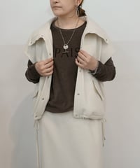 【cafune】　ご予約  melton jersey stand vest