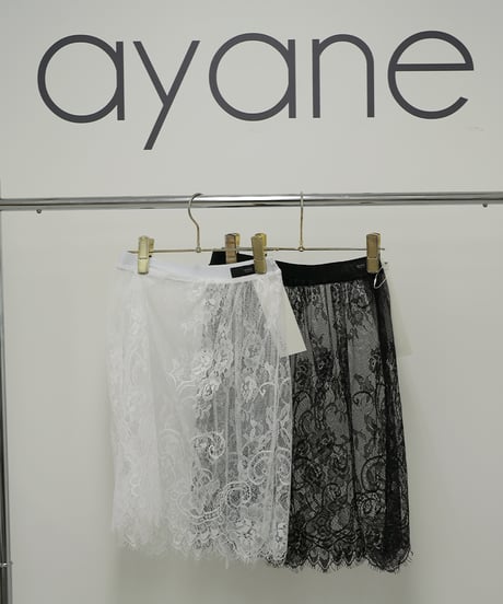 【ayane】　ご予約 スカラップレースオーバースカート