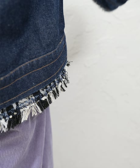 Tweed docking denim Jacket