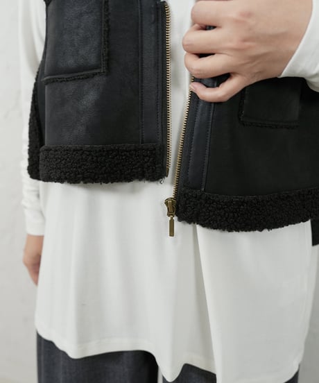 Back over mouton vest 【ラスト1点】