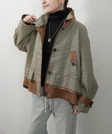 Fake leather docking Jacket【ラスト1点】