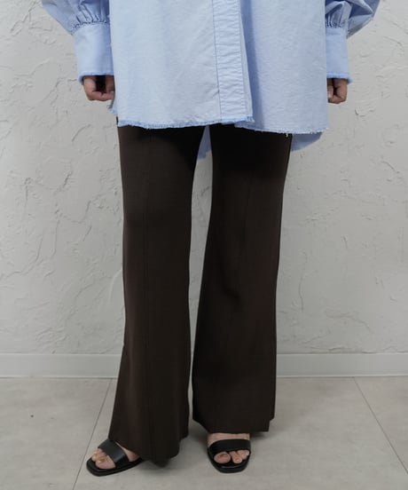 再再再販！Soft rib flare pants