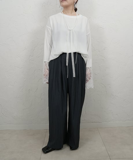 Sheer TEE　カフスレース　付属リボン付き　残り僅か！